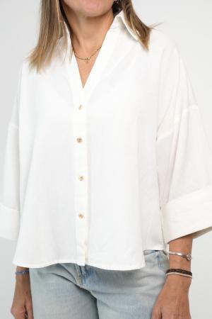 CAMISA LINO  MANGA TRES CUARTOS