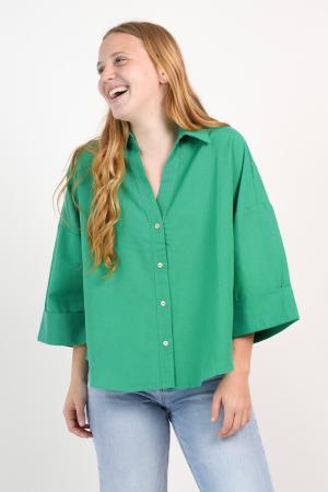 CAMISA LINO  MANGA TRES CUARTOS