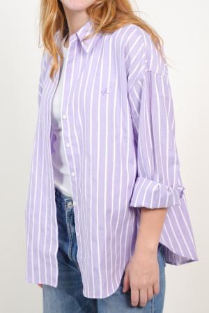 CAMISA RAYADA OVERSIZE OXFORD MUJER