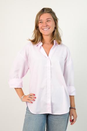 CAMISA RAYADA OVERSIZE OXFORD MUJER