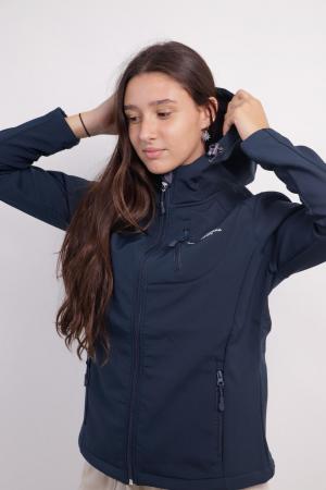 CAMPERA SOFTSHELL CON CAPUCHA MUJER