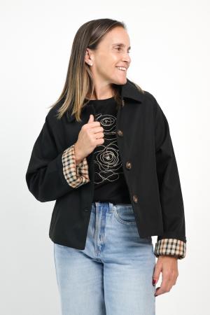 TRENCH CON FORRO A CUADROS